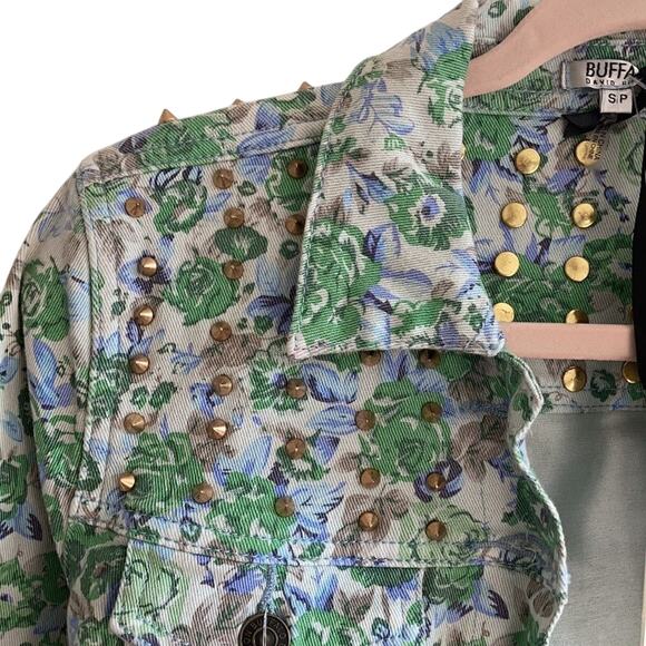 Buffalo David Bitton NWT Floral Studded Crop Denim Cowboy Rodeo Western Boho S - Picture 4 of 9